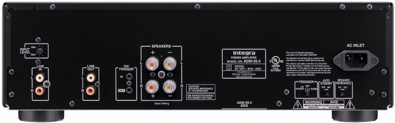 INTEGRA ADM-20.4 Amplificador de Dos Canales y 75 Watts x 2.